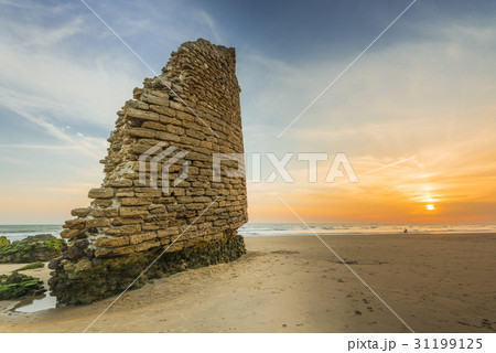 Torre del Loro Roman tower ruins on beach  31199125