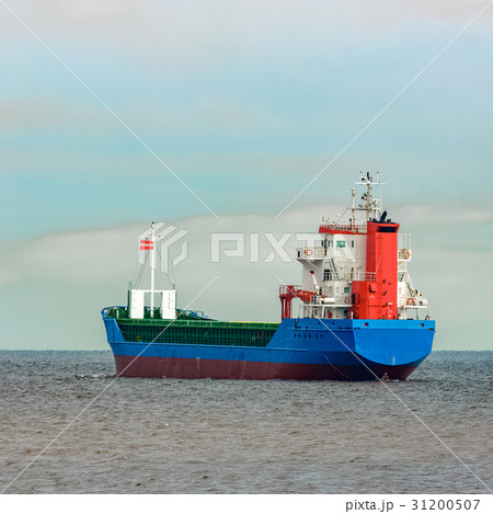 Blue cargo ship Blue cargo ship 31200507