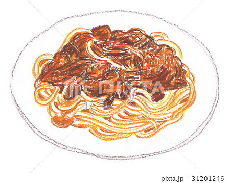 カレースパゲティのイラスト素材