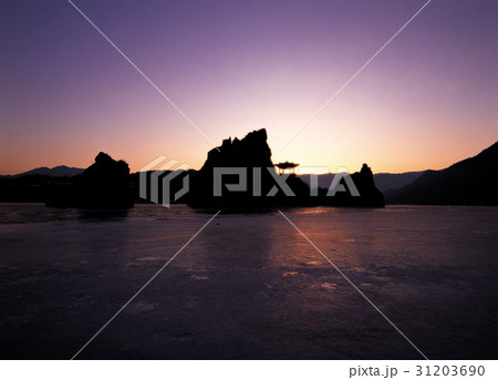 夕焼け 丹陽郡 嶋潭三峰 31203690