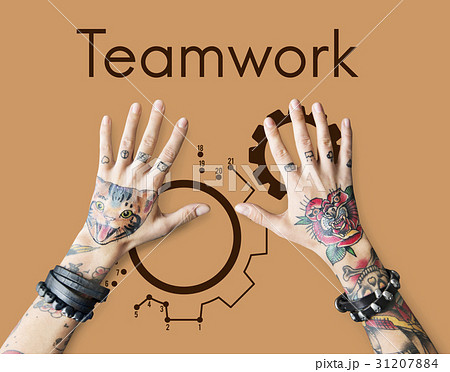 Teamwork Cooperation Collaboration Team Building Icon 31207884