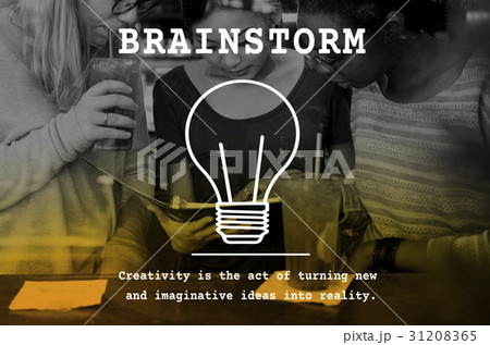 Creative Thinking Lightbulb Icon Sign Creative Thinking Lightbulb Icon Sign 31208365