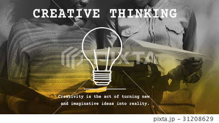 Creative Thinking Lightbulb Icon Sign 31208629