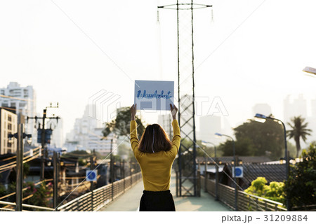 Woman Hand Holding Camera Outdoors Travel Wanderlust 31209884