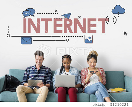 Technology social media connection icons 31210221