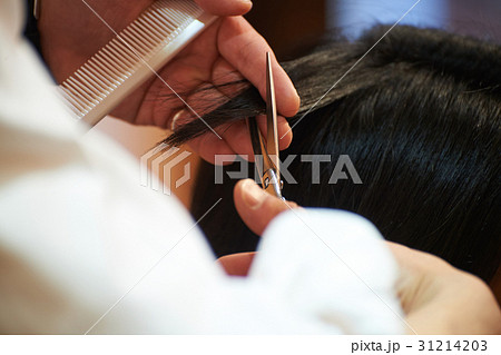 理容師　ヘアカット　男性客 31214203