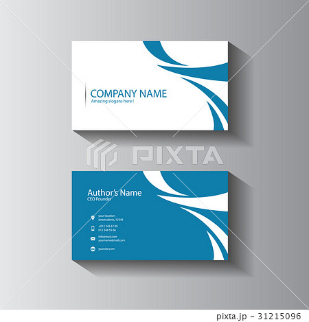 vector design blue minimal modern business card 31215096