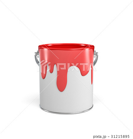 3d rendering of a paint bucket full of red paint 31215895