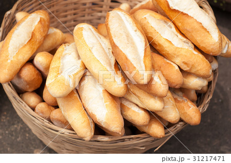 fresh baguettes on farmers market fresh baguettes on farmers market 31217471