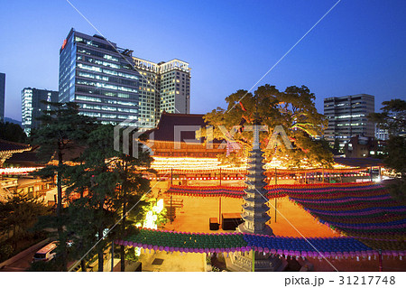 ソウル 夜景 提灯 31217748