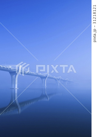南漢江 霧 ウルク大橋 31218121
