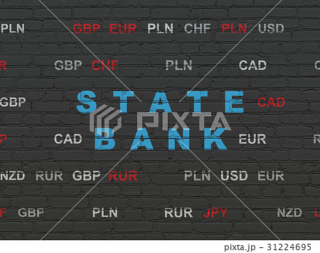 Banking concept: State Bank on wall background Banking concept: State Bank on wall background 31224695