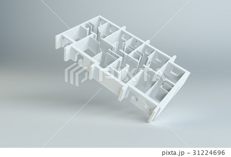 Abstract white floor. Top view 31224696