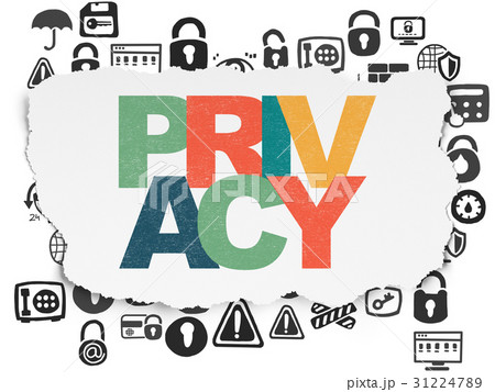 Safety concept: Privacy on Torn Paper background 31224789