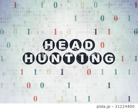 Finance concept: Head Hunting on Digital Data 31224800