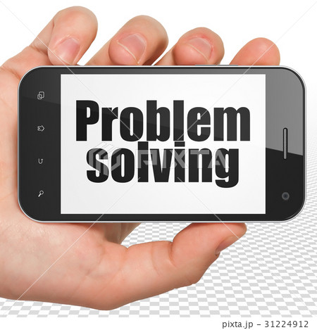 Finance concept: Hand Holding Smartphone with Finance concept: Hand Holding Smartphone with 31224912