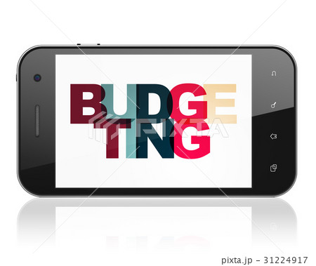 Business concept: Smartphone with Budgeting on 31224917