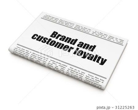 Marketing concept: newspaper headline Brand and 31225263