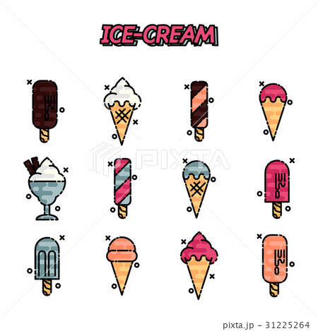 Ice-cream flat icons set Ice-cream flat icons set 31225264