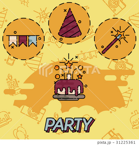 Party flat concept icons Party flat concept icons 31225361