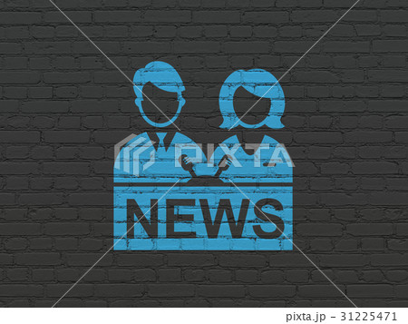 News concept: Anchorman on wall background News concept: Anchorman on wall background 31225471
