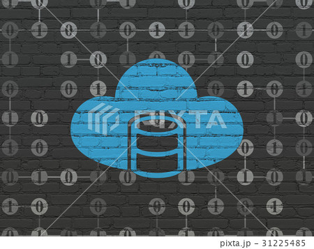 Cloud technology concept: Database With Cloud on Cloud technology concept: Database With Cloud on 31225485