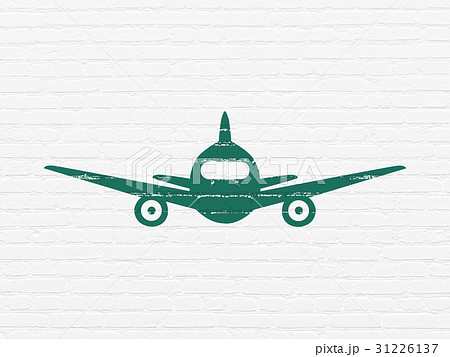 Travel concept: Aircraft on wall background Travel concept: Aircraft on wall background 31226137