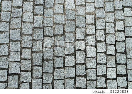テクスチャー ブロック 目地 石 路面 タイル コンクリートの写真素材