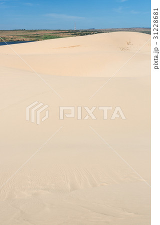 white sand dune desert in Mui Ne, Vietnam white sand dune desert in Mui Ne, Vietnam 31228681