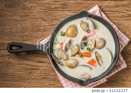 クラムチャウダー　ボストン風　 clam chowder 31232227