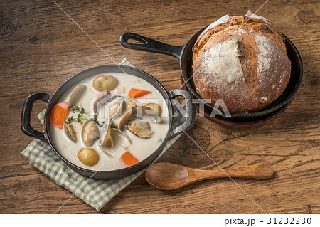 クラムチャウダー　ボストン風　 clam chowder 31232230