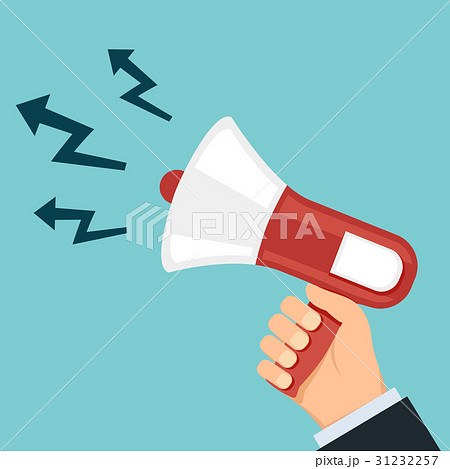 Megaphone in hand Megaphone in hand 31232257