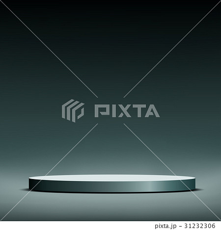 Round podium for the presentation. Round podium for the presentation. 31232306