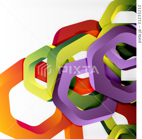 Overlapping hexagons design background 31233212