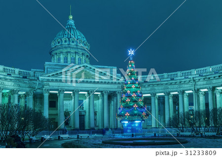 Kazan Cathedral in St. Petersburg, Christmas Kazan Cathedral in St. Petersburg, Christmas 31233809