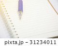 Blue pen on notebook paper vintage tone 31234011