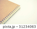 brown notebook on white background vintage tone 31234063