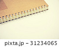 brown notebook on white background vintage tone 31234065