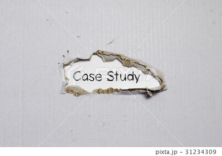 The word case study appearing behind torn paper. 31234309
