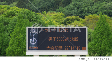競技場の電光掲示板 大会新記録 競技場の電光掲示板 大会新記録 31235243