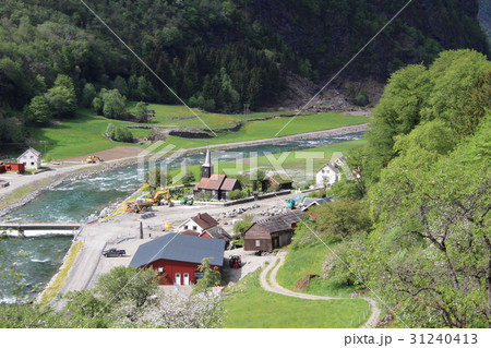 フロムの町の教会 ノルウェー 北欧 フロムの町の教会 ノルウェー 北欧 31240413