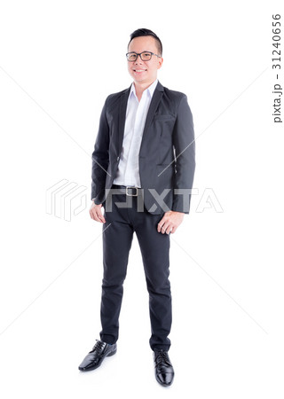 Young businessman smiling over white background 31240656