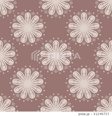Floral seamless pattern. Brown flower elements 31246757