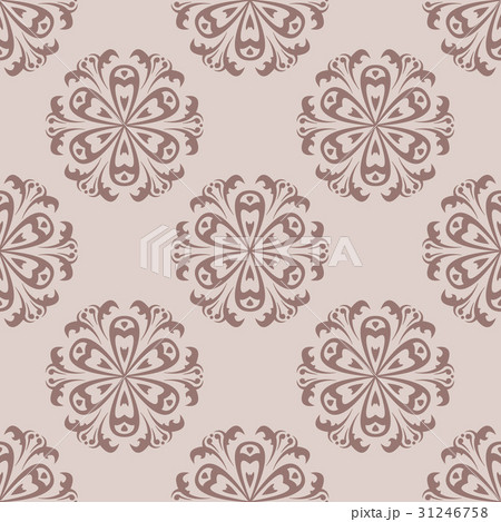 Floral seamless pattern. Brown flower elements 31246758