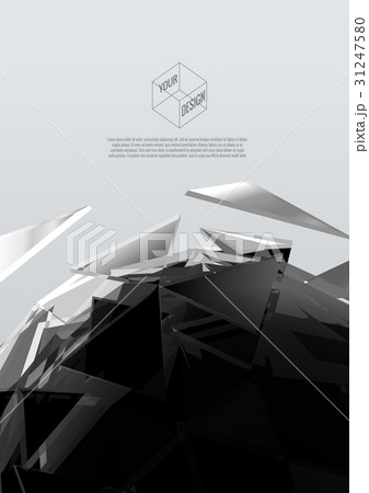 Abstract triangle sphere on white BG 31247580