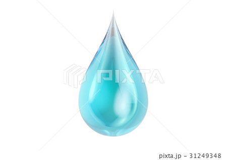Water drop closeup, 3D rendering 31249348
