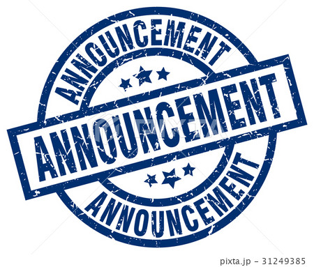 announcement blue round grunge stamp announcement blue round grunge stamp 31249385