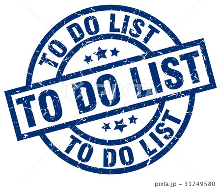 to do list blue round grunge stamp 31249580