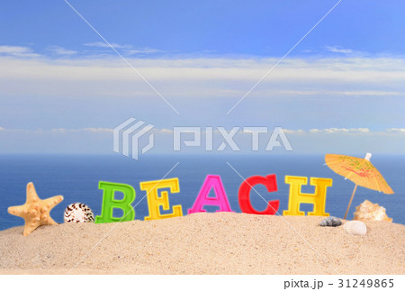 Beach letters on a beach sand 31249865