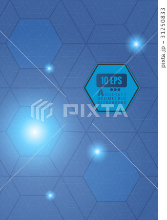 Abstract blue hexagonal tile  background 31250833